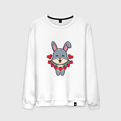 Свитшот хлопковый мужской Love Rabbit, цвет: белый