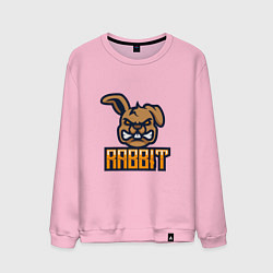 Свитшот хлопковый мужской Rabbit, цвет: светло-розовый