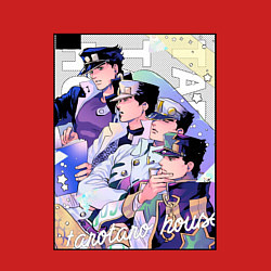 Свитшот хлопковый мужской Этапы жизни Джотаро- JoJO, цвет: красный — фото 2