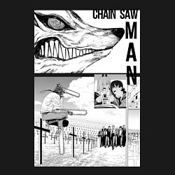 Свитшот хлопковый мужской Chainsaw Man манга, цвет: черный — фото 2