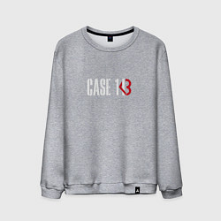 Свитшот хлопковый мужской Case 143, цвет: меланж