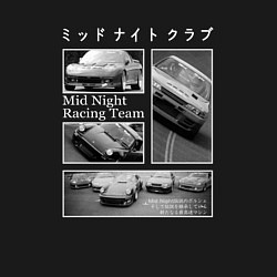 Свитшот хлопковый мужской Mid night club JDM, цвет: черный — фото 2