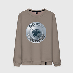 Свитшот хлопковый мужской Buick Wildcat - logotype, цвет: утренний латте
