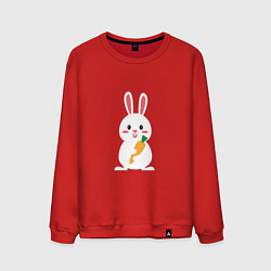 Свитшот хлопковый мужской Крольчишка, цвет: красный