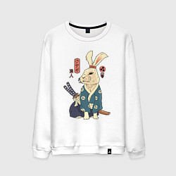 Мужской свитшот Кролик самурай с мечом