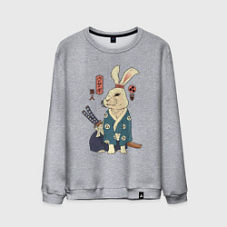 Мужской свитшот Кролик самурай с мечом
