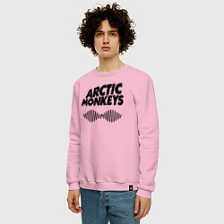 Свитшот хлопковый мужской Arctic Monkeys, цвет: светло-розовый — фото 2