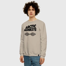 Свитшот хлопковый мужской Arctic Monkeys, цвет: миндальный — фото 2