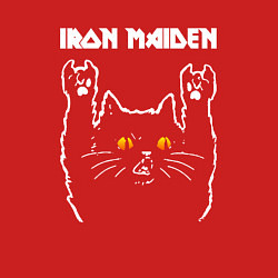 Свитшот хлопковый мужской Iron Maiden rock cat, цвет: красный — фото 2