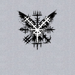 Свитшот хлопковый мужской Рунический ужас, цвет: меланж — фото 2