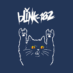 Свитшот хлопковый мужской Blink 182 rock cat, цвет: тёмно-синий — фото 2