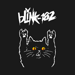 Свитшот хлопковый мужской Blink 182 rock cat, цвет: черный — фото 2