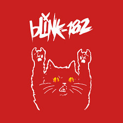 Свитшот хлопковый мужской Blink 182 rock cat, цвет: красный — фото 2