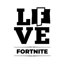 Свитшот хлопковый мужской Fortnite love classic, цвет: белый — фото 2