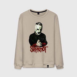 Свитшот хлопковый мужской Slipknot mask, цвет: миндальный
