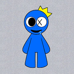 Свитшот хлопковый мужской Радужные друзья Синий улыбается, цвет: меланж — фото 2