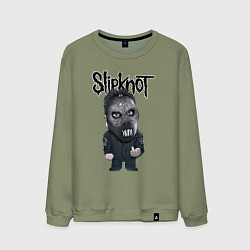 Свитшот хлопковый мужской Седьмой Slipknot, цвет: авокадо