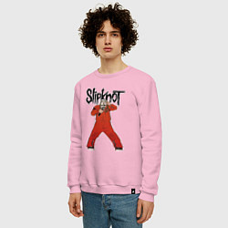 Свитшот хлопковый мужской Slipknot fan art, цвет: светло-розовый — фото 2