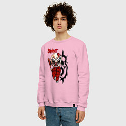 Свитшот хлопковый мужской Slipknot fan, цвет: светло-розовый — фото 2