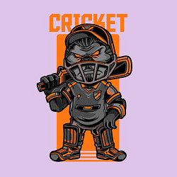 Свитшот хлопковый мужской Обезьяна крикетист, цвет: лаванда — фото 2