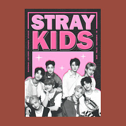 Свитшот хлопковый мужской Stray Kids boy band, цвет: кирпичный — фото 2