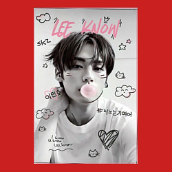 Свитшот хлопковый мужской Lee Know Stray Kids, цвет: красный — фото 2