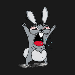 Свитшот хлопковый мужской Злой заяц, цвет: черный — фото 2