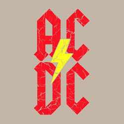 Свитшот хлопковый мужской AC DC logo, цвет: миндальный — фото 2