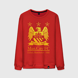 Свитшот хлопковый мужской Manchester City gold, цвет: красный