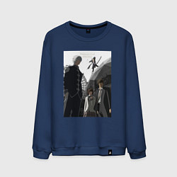 Свитшот хлопковый мужской Platinum End Art, цвет: тёмно-синий