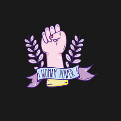 Свитшот хлопковый мужской Женская сила, цвет: черный — фото 2