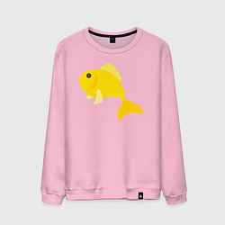 Свитшот хлопковый мужской Золoтая рыбка, цвет: светло-розовый