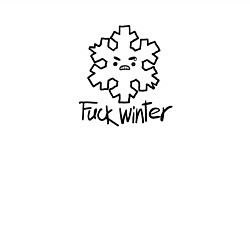 Свитшот хлопковый мужской Снежинка ненавидящая зиму, цвет: белый — фото 2