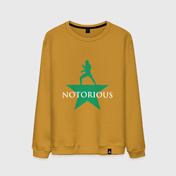 Свитшот хлопковый мужской Notorious Star, цвет: горчичный