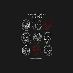 Свитшот хлопковый мужской Twenty one pilots blurryface, цвет: черный — фото 2