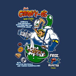 Свитшот хлопковый мужской Червяк Джим, цвет: тёмно-синий — фото 2