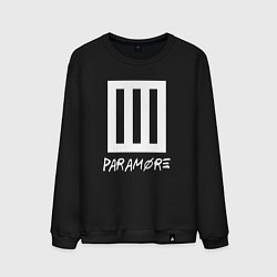 Свитшот хлопковый мужской Paramore логотип, цвет: черный