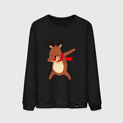 Мужской свитшот Новогодний олень дэб