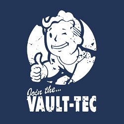 Свитшот хлопковый мужской Vault boy - join the vault tec, цвет: тёмно-синий — фото 2