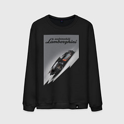 Свитшот хлопковый мужской Lamborghini - concept - sketch, цвет: черный