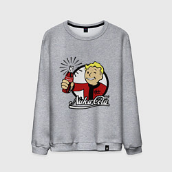 Свитшот хлопковый мужской Vault boy - nuka cola, цвет: меланж