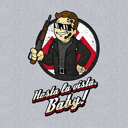 Свитшот хлопковый мужской Vault boy - terminator, цвет: меланж — фото 2