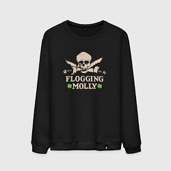 Свитшот хлопковый мужской Flogging Molly кельтик панк рок группа, цвет: черный