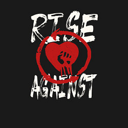 Свитшот хлопковый мужской Rise against панк рок группа, цвет: черный — фото 2