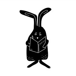 Свитшот хлопковый мужской Кролик пишет список дел, цвет: белый — фото 2