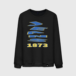 Свитшот хлопковый мужской Текст джинс, цвет: черный