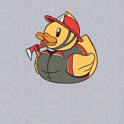 Свитшот хлопковый мужской Резиновая утка пожарный, цвет: меланж — фото 2