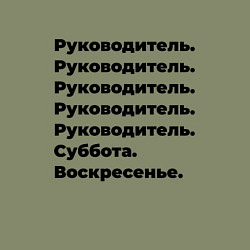 Свитшот хлопковый мужской Руководитель - суббота и воскресенье, цвет: авокадо — фото 2