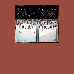 Свитшот хлопковый мужской Мрачные коты празднуют, цвет: кирпичный — фото 2