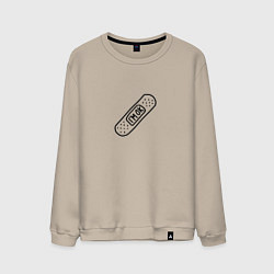 Свитшот хлопковый мужской Пластырь Im ok, цвет: миндальный